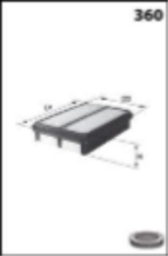 Filtre à Air SONGYONG Tivoli 1.6 e-XDI